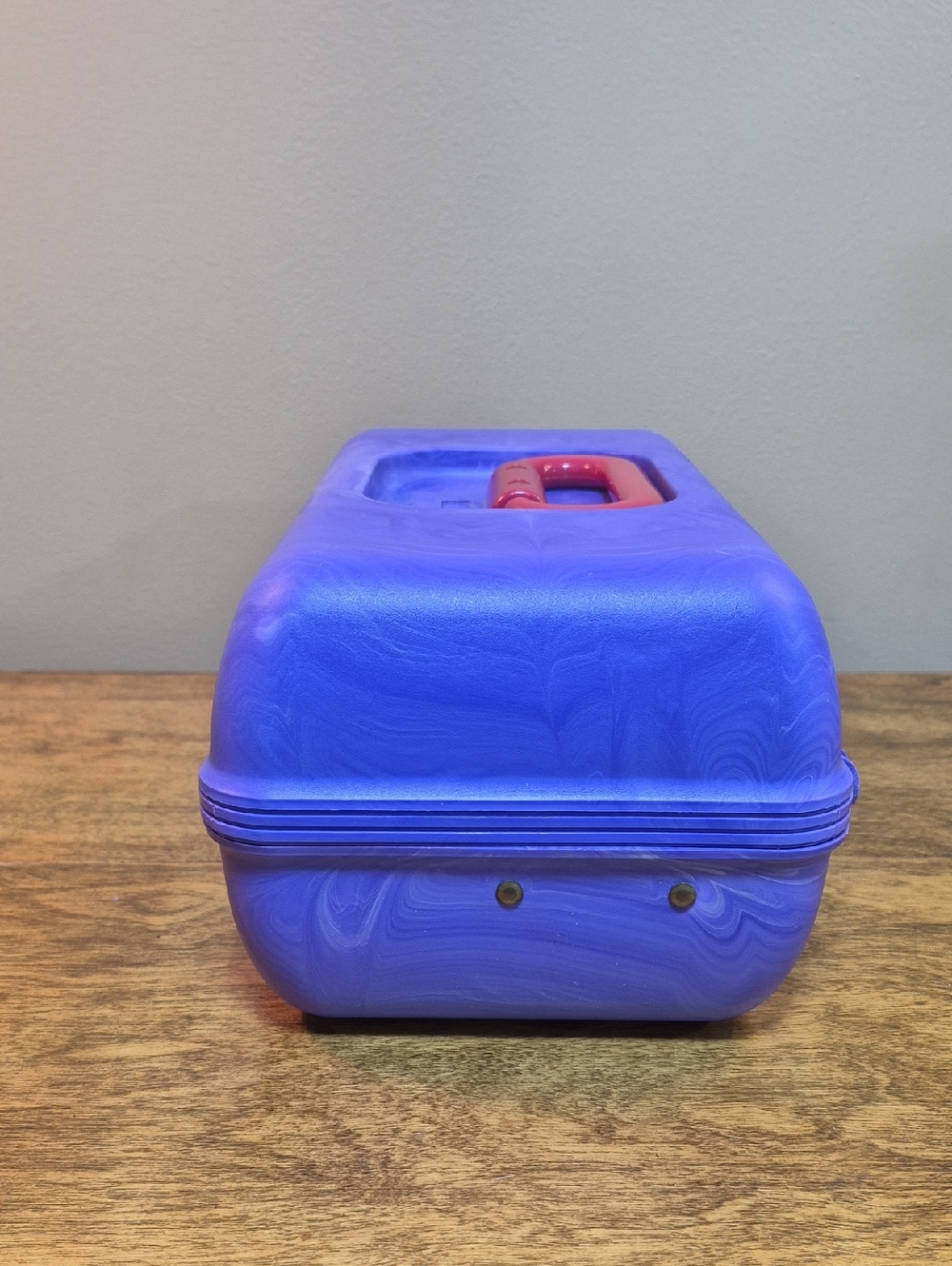 CABOODLES Vintage 90s Purple Cosmetic Case with Interior Organizer and Mirror - Picture 4 of 16